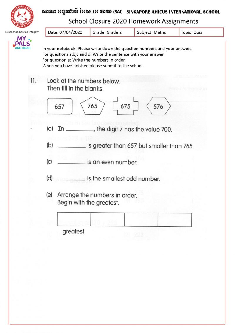 grade 2 english and maths singapore amicus international school